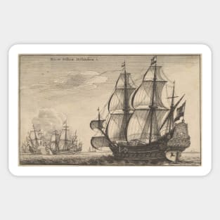 Vintage Dutch Warships Sticker